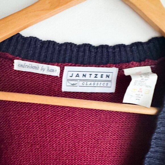 Vintage Jantzen Classics Colourful Floral Bell Christmas Cardigan L - Picture 9 of 9